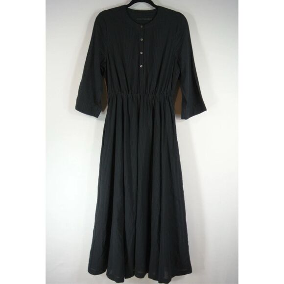 Jenni Kayne Seersucker Dress Shirtdress Black Size Small - Picture 7 of 10